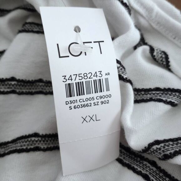 LOFT WHITE & BLACK TOP SZ.XXL NWT. - Picture 7 of 8